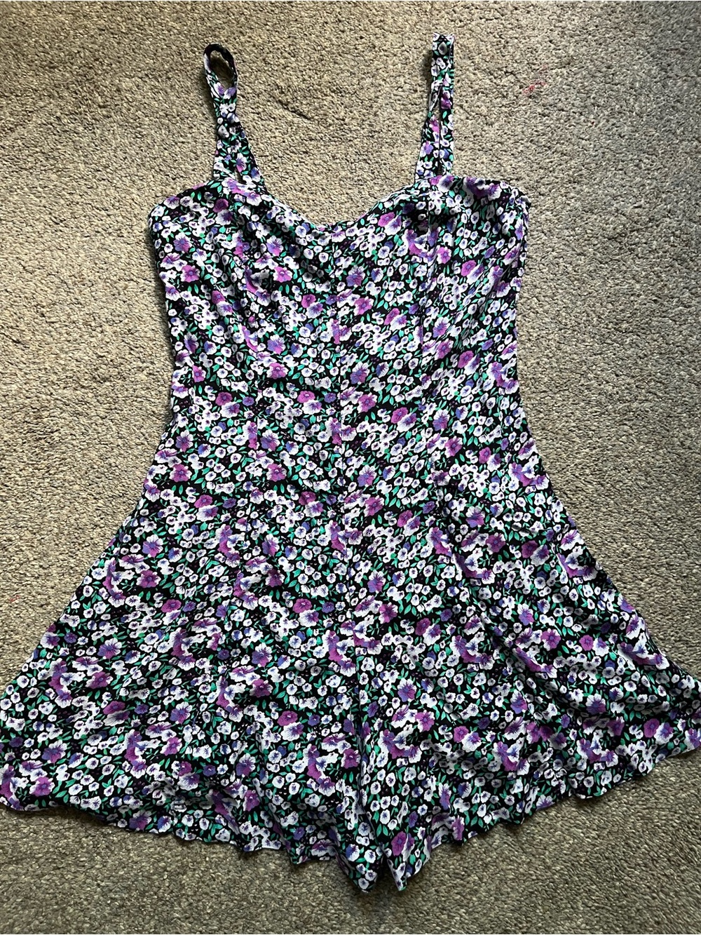 Vintage Purple Floral Romper (5)